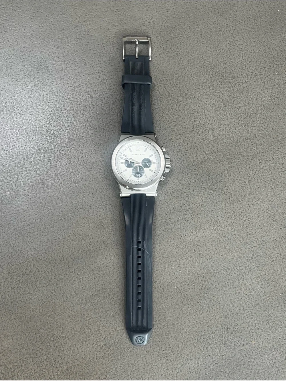 Michael Kors Steel Dylan Chron Gray Silicone strap